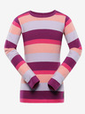 NAX Lila und rosa gestreiftes Mädchen-T-Shirt NAX GARFO