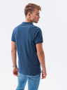 Ombre Clothing Dunkelblaues Herren-Poloshirt Ombre Clothing
