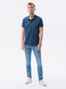 Ombre Clothing Dunkelblaues Herren-Poloshirt Ombre Clothing