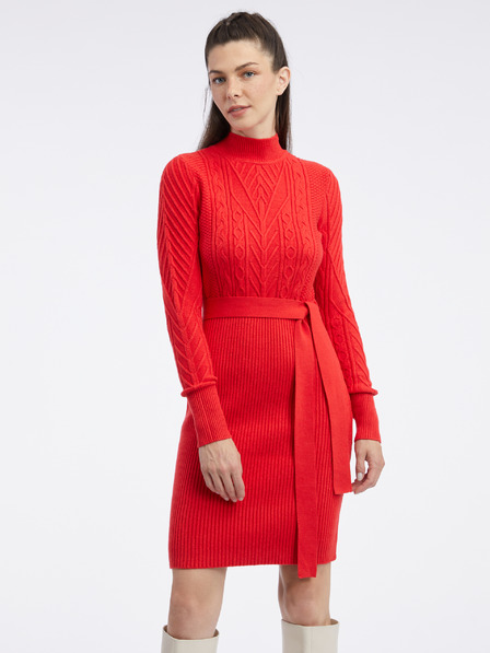 Orsay Rotes Damen-Pullover-Kleid ORSAY