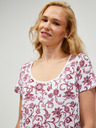 Orsay Wein-weiß gemustertes T-Shirt ORSAY