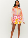TALLY WEiJL Rosa und gelbe kurze Jacke mit Kapuze TALLY WEiJL
