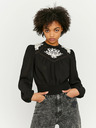 TALLY WEiJL Schwarze Bluse mit Stickerei TALLY WEiJL
