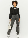TALLY WEiJL Schwarze Bluse mit Stickerei TALLY WEiJL