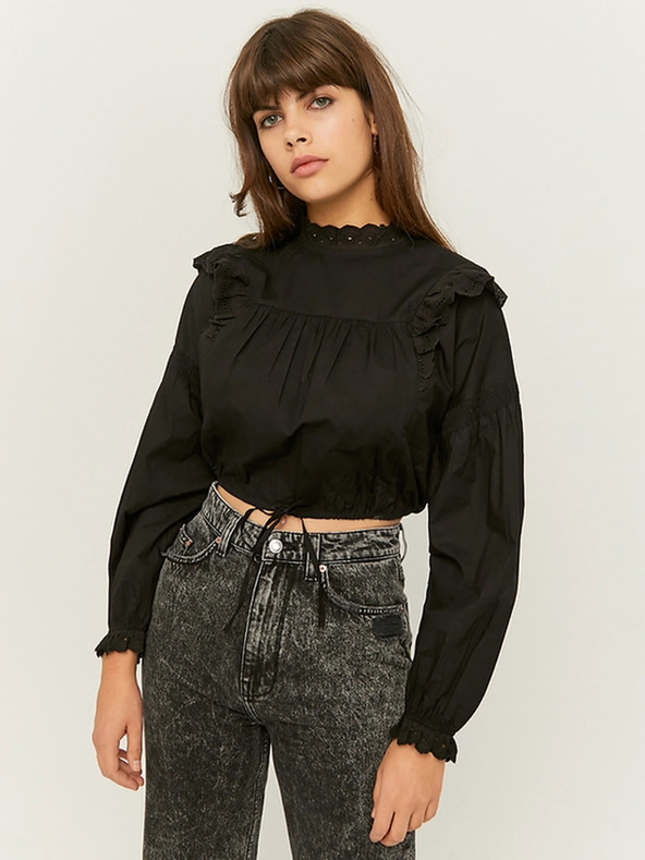 TALLY WEiJL Schwarze kurze Bluse TALLY WEiJL