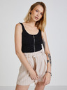 TALLY WEiJL Schwarzes geripptes Damen-Tank-Top mit Verschluss TALLY WEiJL