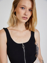 TALLY WEiJL Schwarzes geripptes Damen-Tank-Top mit Verschluss TALLY WEiJL