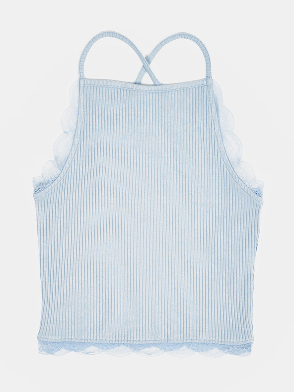 TALLY WEiJL Hellblaues Top mit Spitzendetails TALLY WEiJL