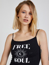 TALLY WEiJL Schwarzes gemustertes Damen-Tank-Top TALLY WEiJL