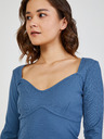 TALLY WEiJL Blaues geripptes Damen-Cropped-Teil TALLY WEiJL