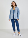 TALLY WEiJL Blaues geripptes Damen-Cropped-Teil TALLY WEiJL