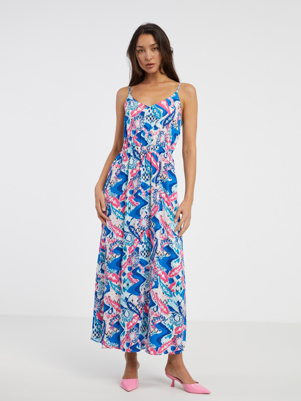 Vero Moda Blaues gemustertes Maxikleid für Frauen von VERO MODA Ussi