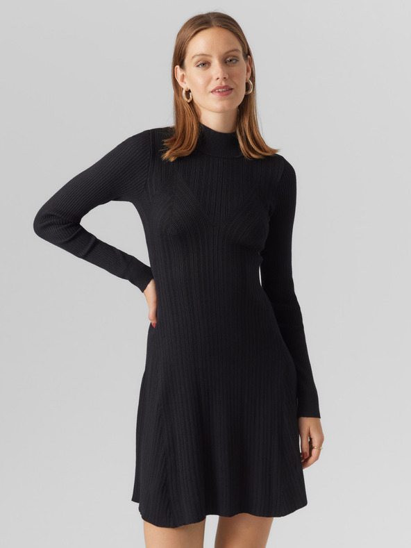Vero Moda Schwarzes Damen-Pulloverkleid VERO MODA Sally