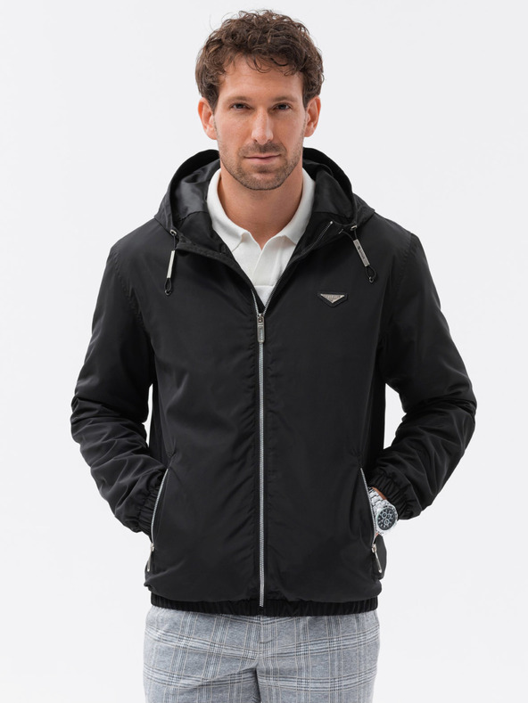 Ombre Clothing Schwarze Herrenjacke Ombre Clothing