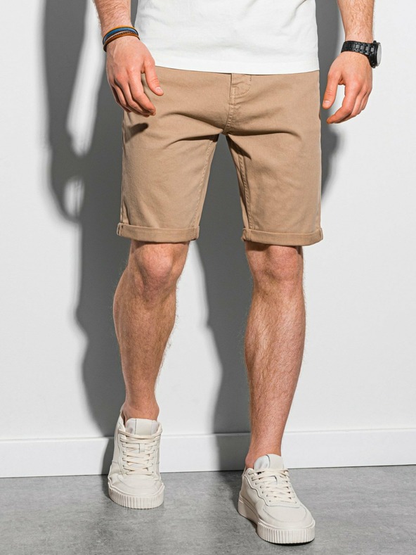 Ombre Clothing Beige Herren Freizeit-Shorts Ombre Clothing W303