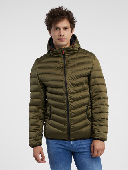 Ombre Clothing Khaki Herren Steppjacke Leichtgewicht Ombre Kleidung