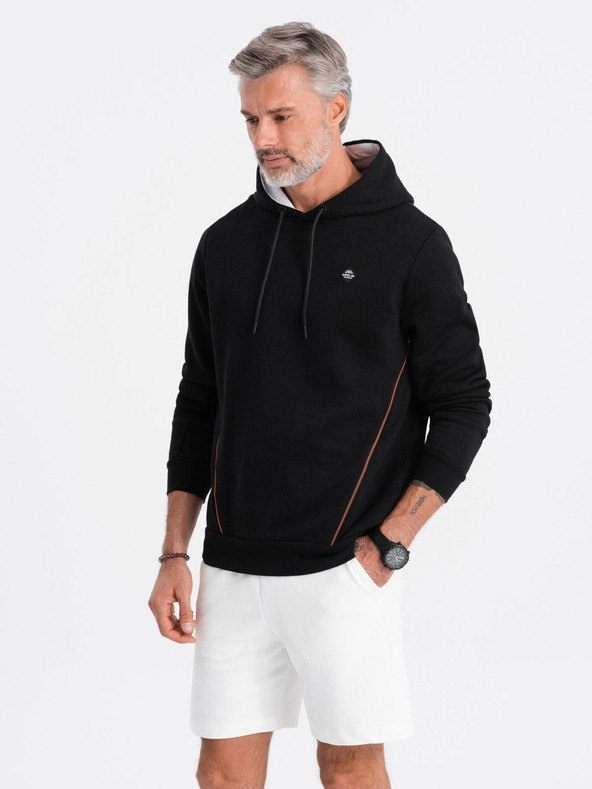 Ombre Clothing Schwarzer Herren-Kapuzenpullover Ombre Clothing