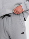 Ombre Clothing Herren-Sweatpants mit Ottoman-Stoffeinsätzen - grau V5 OM-PASK-0127