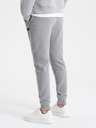 Ombre Clothing Herren-Sweatpants mit Ottoman-Stoffeinsätzen - grau V5 OM-PASK-0127