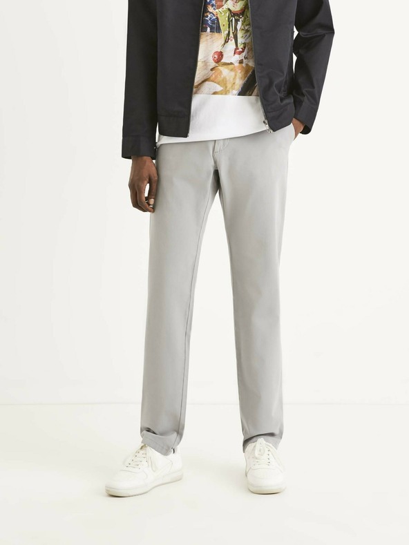 Celio Hellgraue Herrenhosen Celio