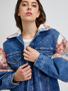 Levi's® Beige und blau karierte Levi's® Wedge Jeansjacke für Damen