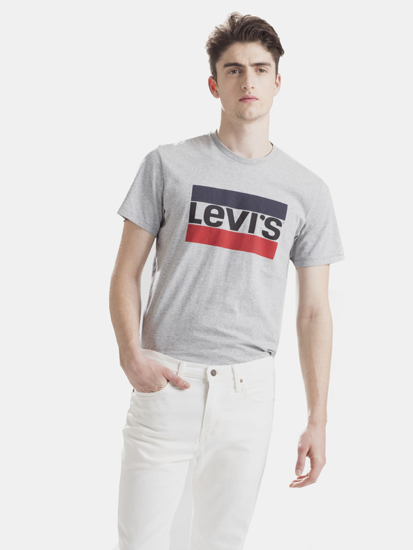 Levi's® Graues bedrucktes Levi's®-T-Shirt für Männer