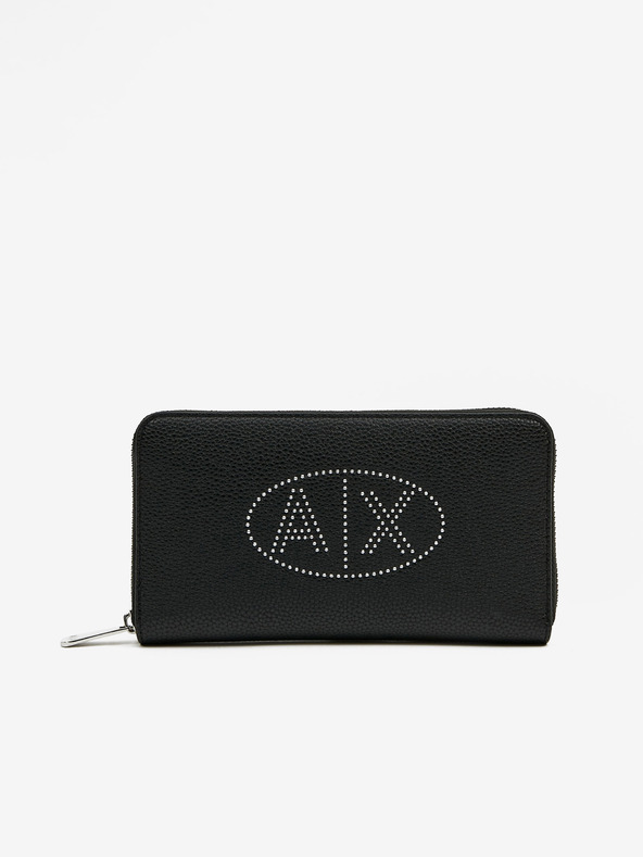 Armani Exchange Schwarzes Armani Exchange Portemonnaie für Frauen