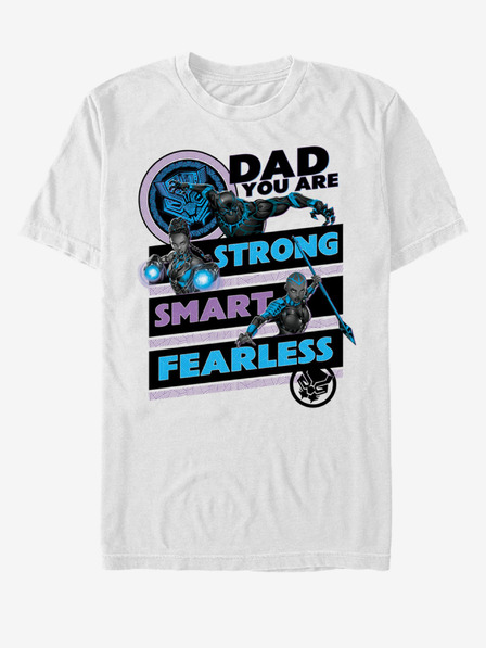 ZOOT.Fan Weißes Unisex-T-Shirt ZOOT.Fan Marvel Panther Papa
