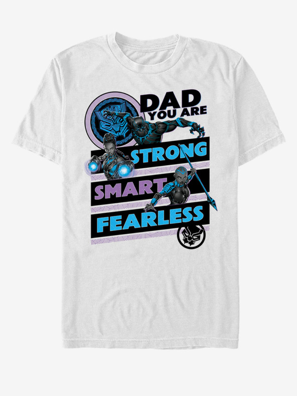 ZOOT.Fan Weißes Unisex-T-Shirt ZOOT.Fan Marvel Panther Papa