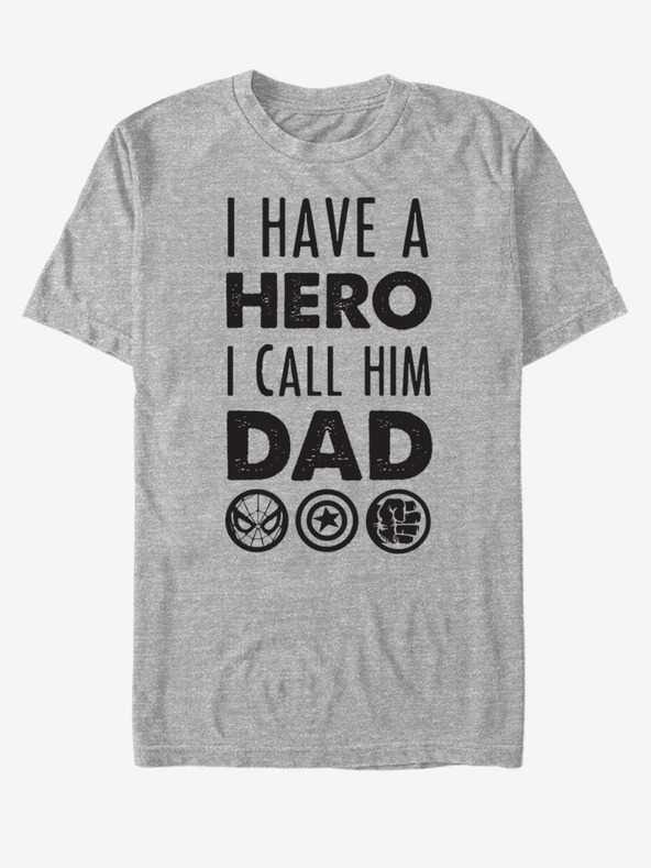 ZOOT.Fan Graues Unisex-T-Shirt ZOOT.Fan Marvel Hero Dad