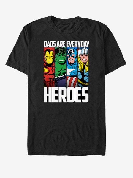 ZOOT.Fan Schwarzes Unisex-T-Shirt ZOOT.Fan Marvel Everyday Hero Dad