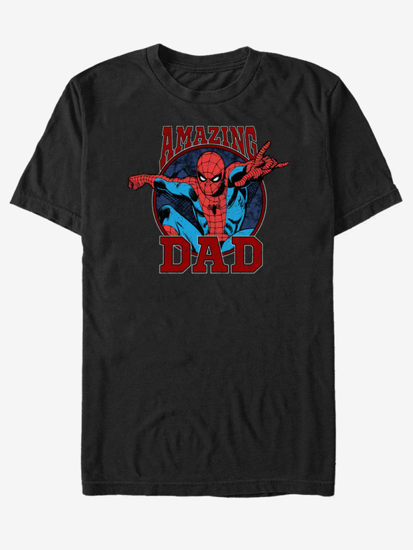 ZOOT.Fan Schwarzes Unisex-T-Shirt ZOOT.Fan Marvel Amazing Dad