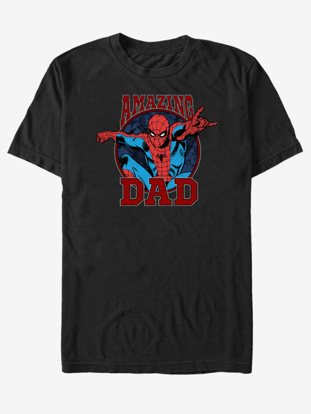 ZOOT.Fan Schwarzes Unisex-T-Shirt ZOOT.Fan Marvel Amazing Dad