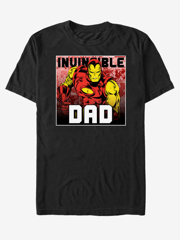 ZOOT.Fan Schwarzes Unisex-T-Shirt ZOOT.Fan Marvel Unbesiegbar Dad