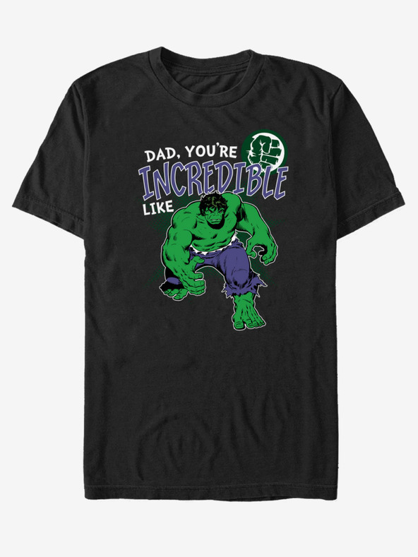 ZOOT.Fan Schwarzes Unisex-T-Shirt ZOOT.Fan Marvel Unglaublich wie Papa