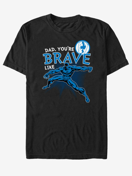 ZOOT.Fan Schwarzes unisex T-Shirt ZOOT.Fan Marvel Brave Like Dad