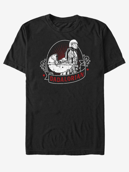 ZOOT.Fan Schwarzes Unisex-T-Shirt ZOOT.Fan Star Wars Mando Badge