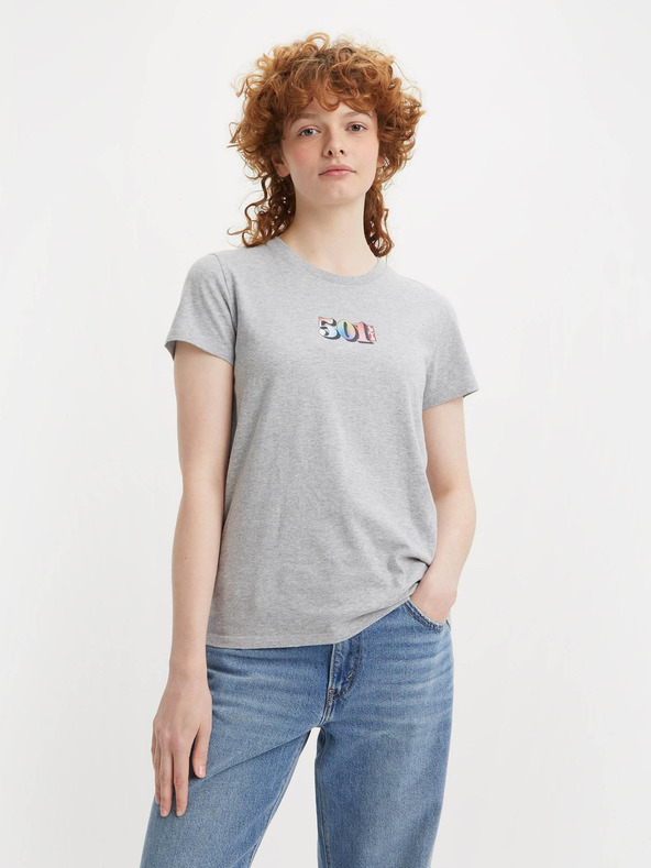 Levi's® Graues Levi's® 501 Damen T-Shirt gestreift