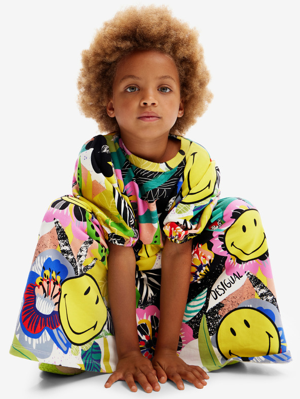 Desigual Desigual Baia gelbes gemustertes Kleid für Mädchen