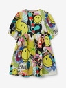 Desigual Desigual Baia gelbes gemustertes Kleid für Mädchen