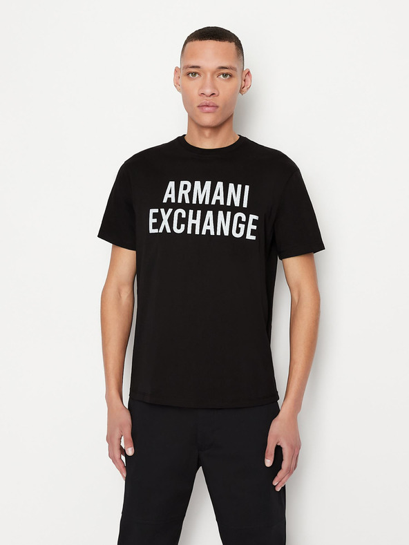 Armani Exchange Schwarzes Armani Exchange-T-Shirt für Herren