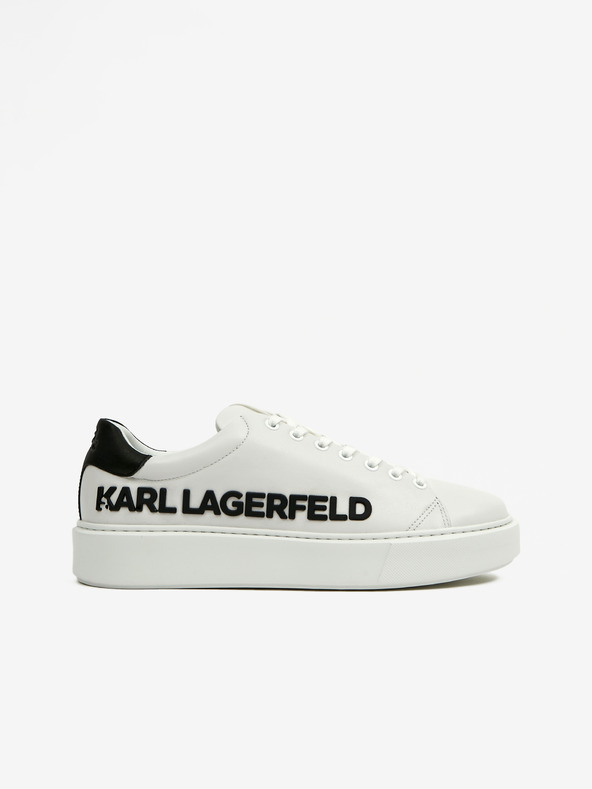 Karl Lagerfeld Weiße Herren Ledersneakers KARL LAGERFELD Maxi Up Injekt Logo