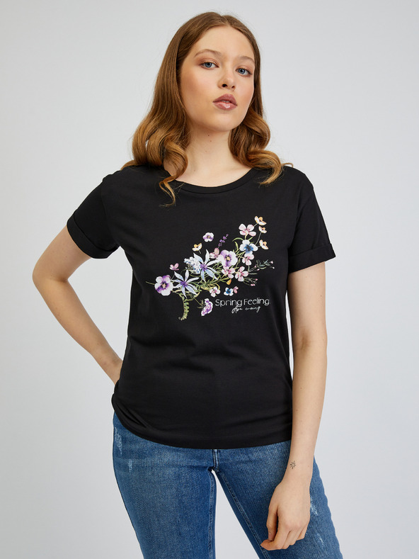 Orsay Schwarzes Damen-T-Shirt ORSAY