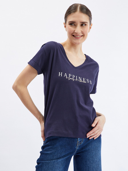 Orsay Dunkelblaues Damen-T-Shirt ORSAY