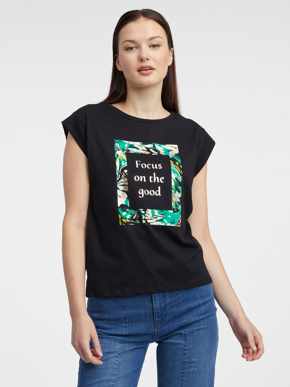 Orsay Schwarzes Damen-T-Shirt ORSAY