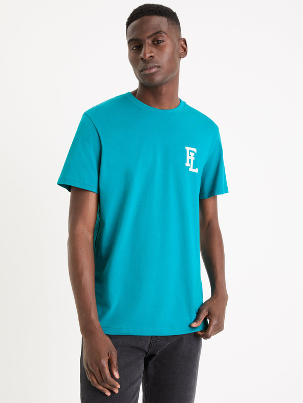 Celio Blaues Herren-T-Shirt Celio Gexflov