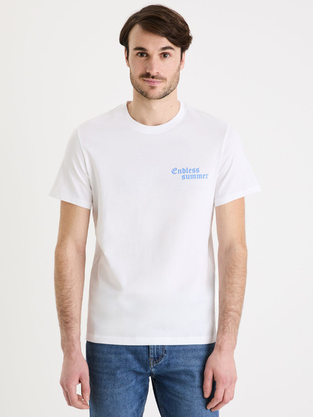 Celio Weißes Herren-T-Shirt Celio Gexend