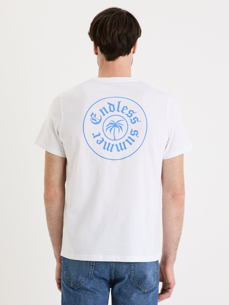 Celio Weißes Herren-T-Shirt Celio Gexend