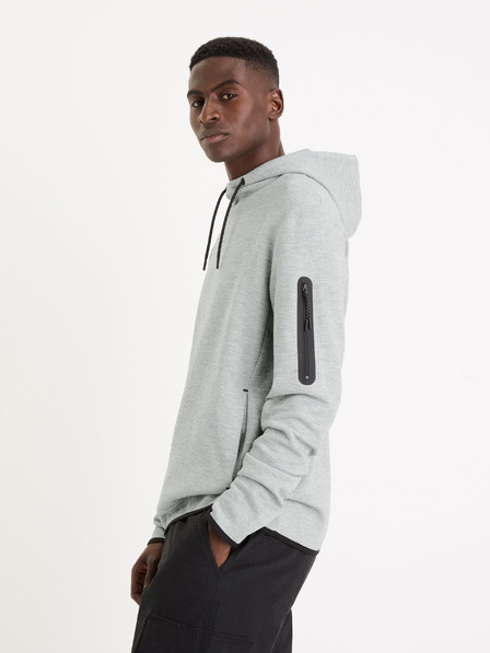 Celio Hellgraues Herren-Sweatshirt Celio Geyokecap