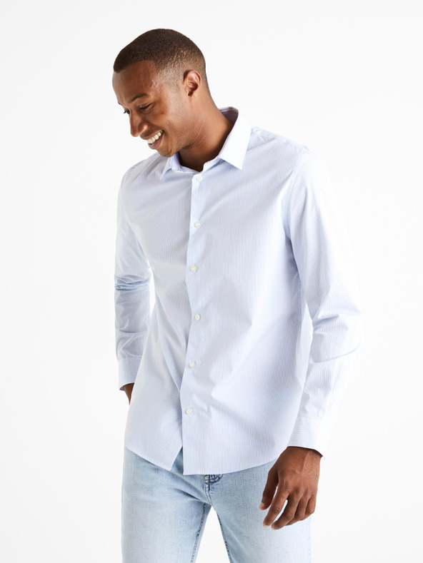 Celio Weißes Herrenhemd Celio Varegumoti